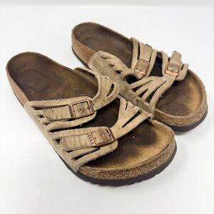 Birkenstock Granada Sandals Women's EU37 US 6-6.5 Brown Leather Soft Footbed Reg